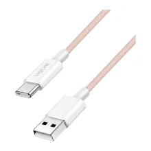 Kaabel USB-A/USB-C LogiLink CU0324, 1 m, roosa