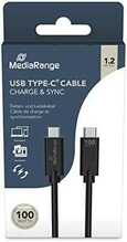 Kaabel USB-C MediaRange MRCS214, 1.2 m, must