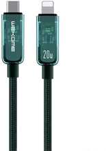 Kaabel USB-C Wekome WDC-181, 1,2 m, roheline
