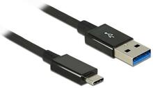 Kaabel USB-A/USB-C Delock 83983, 1 m, must