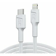 Kaabel USB-C/Lightning Green Cell KABGC07W, 1 m, valge