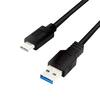 Kaabel USB-A/USB-C Logilink CU0166, 0,15 m, must