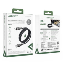 Kaabel USB-A/USB-C Acefast C11-04, 1,2 m, must