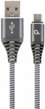 Kaabel USB-A/USB-C Gembird CC-USB2B-AMCM-2M-WB2, 2 m, hall/valge