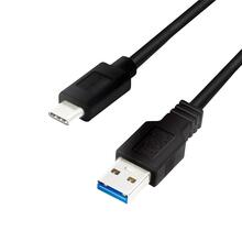 Kaabel USB-A/USB-C Logilink CU0166, 0,15 m, must