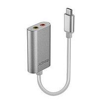 Adapter USB-C audio Lindy 42711, hõbe