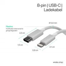 Kaabel USB-C Shiverpeaks PD 0,5 m, valge