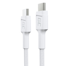 Kaabel USB-C Green Cell PowerStream KABGC31W, 30 cm, valge