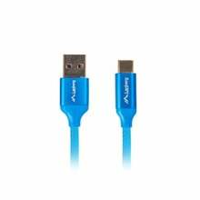 USB-C/USB-A kaabel Lanberg CA-USBO-22CU-0018-BL, 1,8 m, sinine