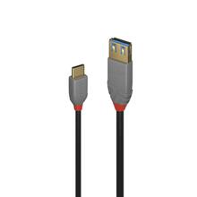 Kaabel USB 3.2 Lindy Anthra Line C-A, 0,15 m, must