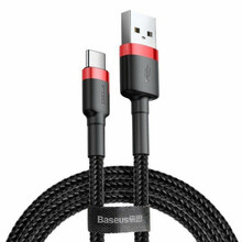 USB-C kaabel Baseus CATKLF-A91, 0,5 m, must/punane