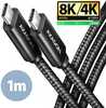 Kaabel USB-C Axagon BUCM4X-CM10AB, 1 m, must