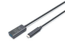 Pikenduskaabel USB-C to USB-A Digitus DA-73113, 5 m, must