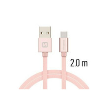 Kaabel USB-C Swissten SW-QU-TYPC-3.1-2M-PI/GO, 2 m, roosa kuld