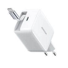 Seinalaadija Joyroom JR-TCL06 GaN 67W sisseehitatud USB-C kaabliga, valge