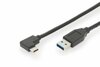 Kaabel USB-C/USB-A Assmann AK-300147-010-S, 1 m, must