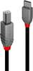 Kaabel USB-C/USB-B Lindy 36940, 0.5 m, must