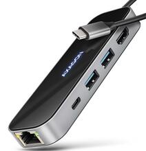 USB-C jagaja AXAGON HMC-6GLN, 5Gbps, 6in1