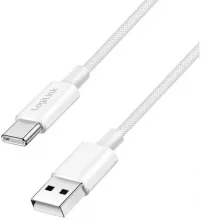 Kaabel USB-A/USB-C LogiLink CU0322, 1,5 m, valge