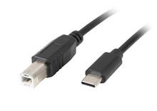 Kaabel USB-C/USB-B Lanberg CA-USBA-14CC-0018-BK, 1,8 m, must