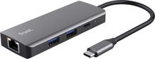 Adapter USB-C Trust DALYX 6-IN-1, 24968, hõbedane