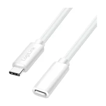 Pikenduskaabel USB-C LogiLink, 2 m, 100 W PD, valge