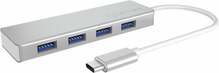 USB jagaja ICY BOX IB-HUB1425-C3, 4 porti, USB 3.0 Type-C, hõbe