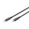 USB-C kaabel Digitus AK-300343-008-S, 0,8 m, must