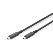 USB-C kaabel Digitus AK-300343-008-S, 0,8 m, must