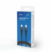 USB-C kaabel Savio CL-159, 1 m, must