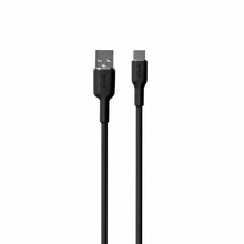 Kaabel USB-A/USB-C Puro Soft, 1,5 m, must
