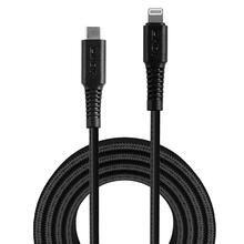 Kaabel USB-C - Lightning Lindy 31286, 1 m, must