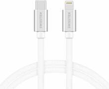 Kaabel USB-C/Lightning Swissten, 1.2 m, valge