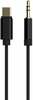 Adapter USB-C/Cablexpert CCA-CM3.5M-1.5M, 1,5 m, must