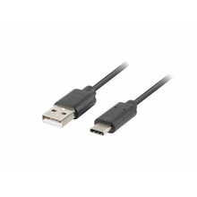 Kaabel USB-A/USB-C Lanberg CA-USBO-20CU-0010-BK, 1 m, must