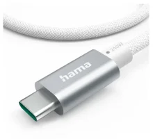 Kaabel USB-C Hama, 1,5 m, 240 W, valge