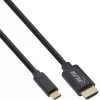 Kaabel USB-C/HDMI InLine 64111, 1 m, must