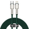 Kaabel USB-C/Lightning Baseus CATLJK-B06, 2 m, roheline