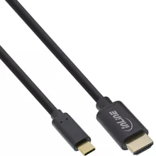 Kaabel USB-C/HDMI InLine 64111, 1 m, must