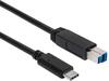 Kaabel USB-C/USB-B Club 3D CAC-1524, 1 m, must