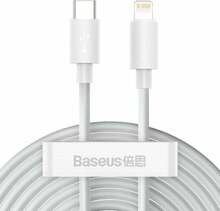 Kaabel USB-C/Lightning Baseus TZCATLZJ-02, 1,5 m, valge