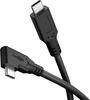 Kaabel USB-C Goobay USB4 90, 2 m, must, 240 W, 40 Gbit/s