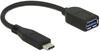 Kaabel USB-A/USB-C Delock, 0.1 m, must