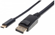 Adapterkaabel Manhattan 152464, USB-C to DisplayPort, 2 m, must