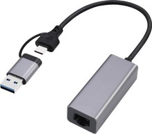 Võrguadapter Gembird A-USB3AC-LAN-01, USB 3.1 + type-C, hall