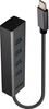 USB-C jagaja LINDY 43325, 4 porti, 0,3 m, hall