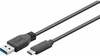 USB-C/USB-A kaabel Goobay 67999, 0,5 m, must