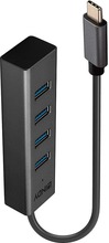 USB-C jagaja LINDY 43325, 4 porti, 0,3 m, hall