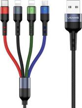 Kaabel USAMS U26 4in1 SJ413USB01, 3 m, 2A, lightning/microUSB/USB-C
