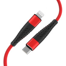 Kaabel USB-C/Lightning Fusion Accessories, 30W, 1.5 m, punane